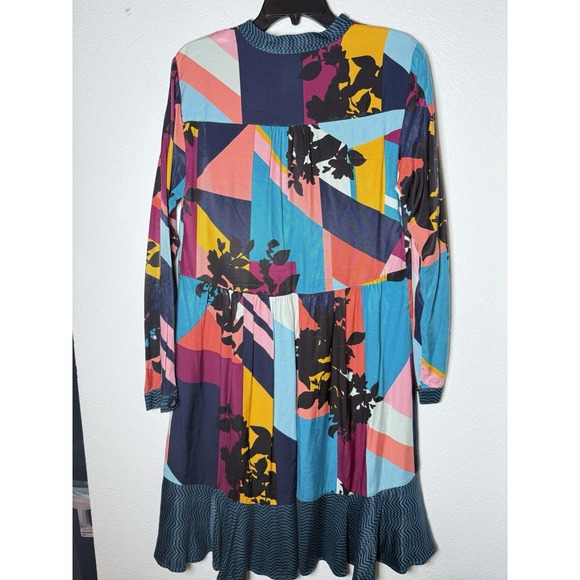 Anthropologie Gillian Abstract Shirtdress x Maeve Size Medium $150 - Picture 9 of 11